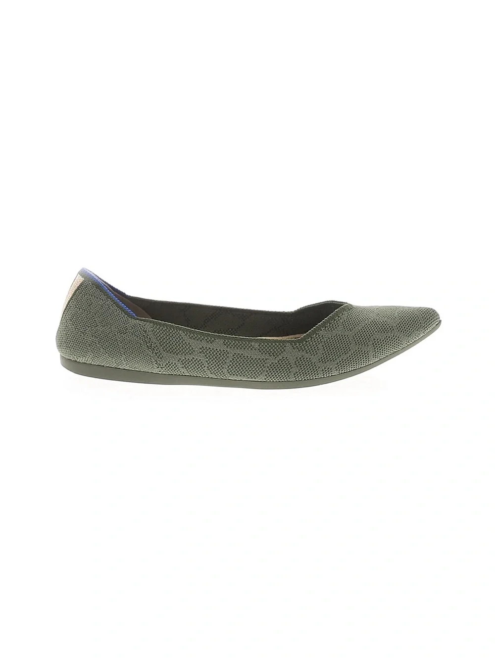 Rothy's Pointed Ballet Flat in Safari Green retired